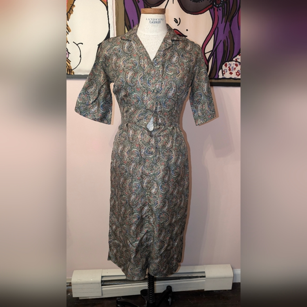 Paisley Print Dress